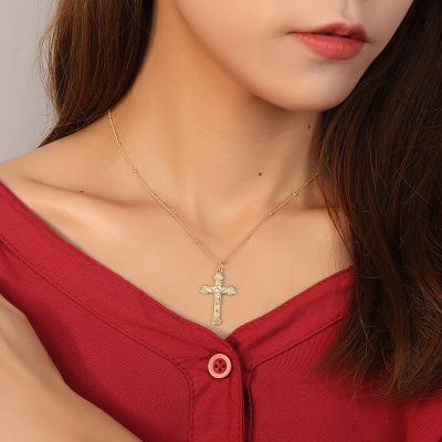 Vintage S925 Silver Cross Necklace Collarbone Chain Necklace