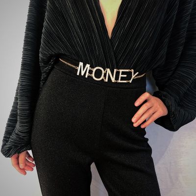 Money Initial Belly Chain Waist Decor Sexy Body Jewelry