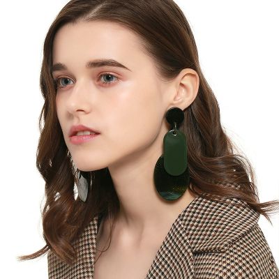 Acrylic Colorful Dangle Drop Earrings Statement Earring