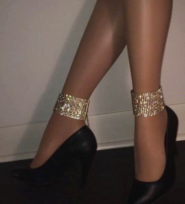 Chunky Rhinestones Ankle Bracelets Sexy Party Body Jewelry
