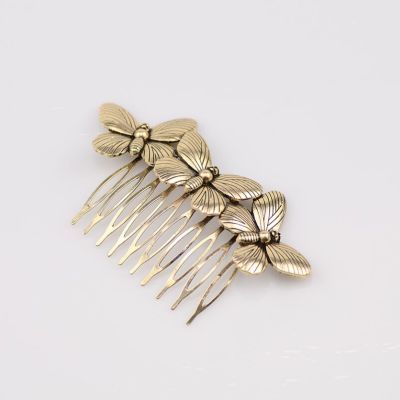 Cute Butterfly Alloy Hair Comb Bridal Hair Accessories Hairclips