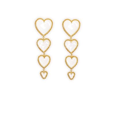 Heart Drop Dangle Earrings Cute Women Earring