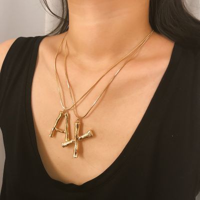 Initial Collarbone Chain Necklace A to Z Statement Necklace Jewelry Gifts