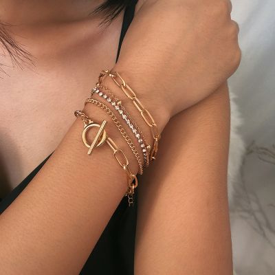 Bohemia Crystal Bracelet Chain Geometric Layer Bracelets