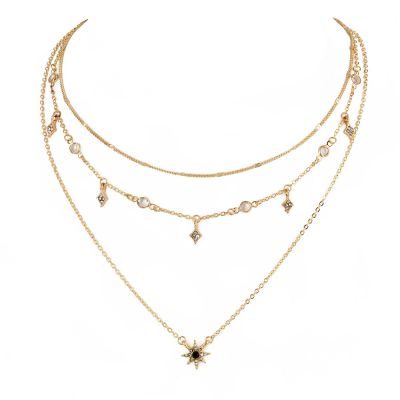 Bohemia Star Pendants Layered Chain Necklace