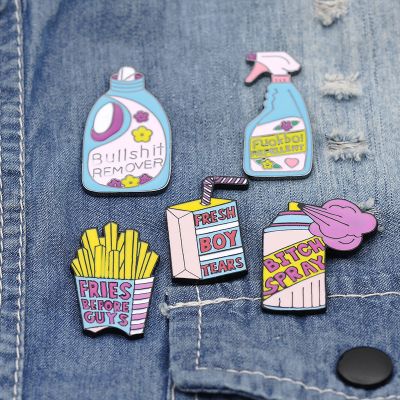 Cartoon Cute Detergent Cleaning Brooches Set Gift for Girls