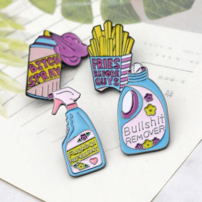 Cartoon Cute Detergent Cleaning Brooches Set Gift for Girls