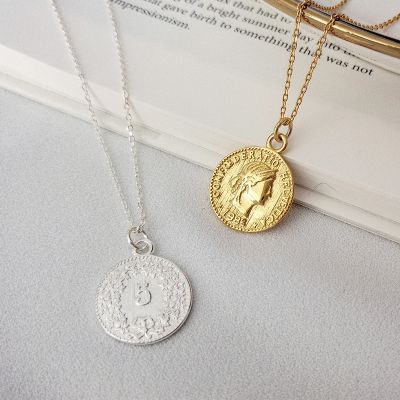 Coin Pendants s925 Sterling Silver Necklace Gifts for Woman