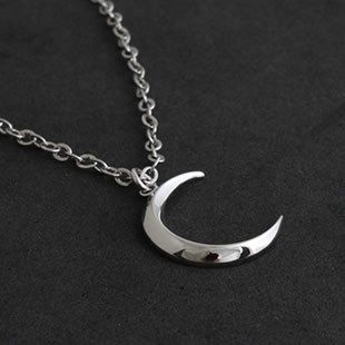 Crescent Moon Rock Necklace