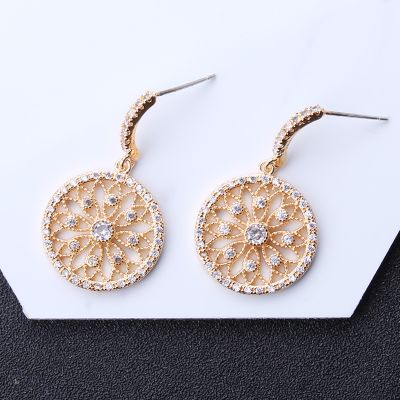 Cute Rhinestones Fruit Round Drop Earring Clip Christmas Gift for Her