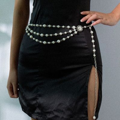 Vintage Pearls Waist Chains Multilayer Body Chain