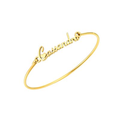 Personalized Bangle Bracelets Stainless Stell Name Bracelets Gifts for Her