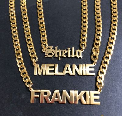 Punk Chunky Chain Customized Name Necklace Gifts for Woman&Man