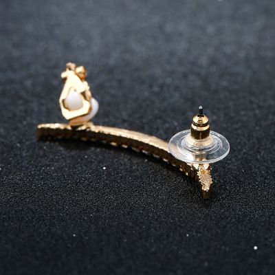 Rhinestones Big Ear Clip Earrings for Woman&Man
