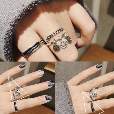 S925 Silver Adjustable Layering Rings 2-Pack Ring Stacking