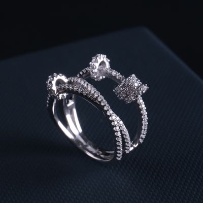S925 Silver Rhinestones Layering Rings Ring Stacking Wedding Rings