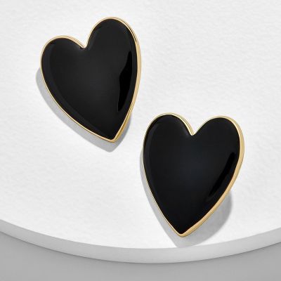 Love Heart Stud Earrings Bridal Statement Earring