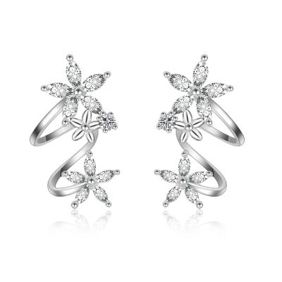 Sweet Rhinestones Flower Stud Earring Wedding Stud Earrings