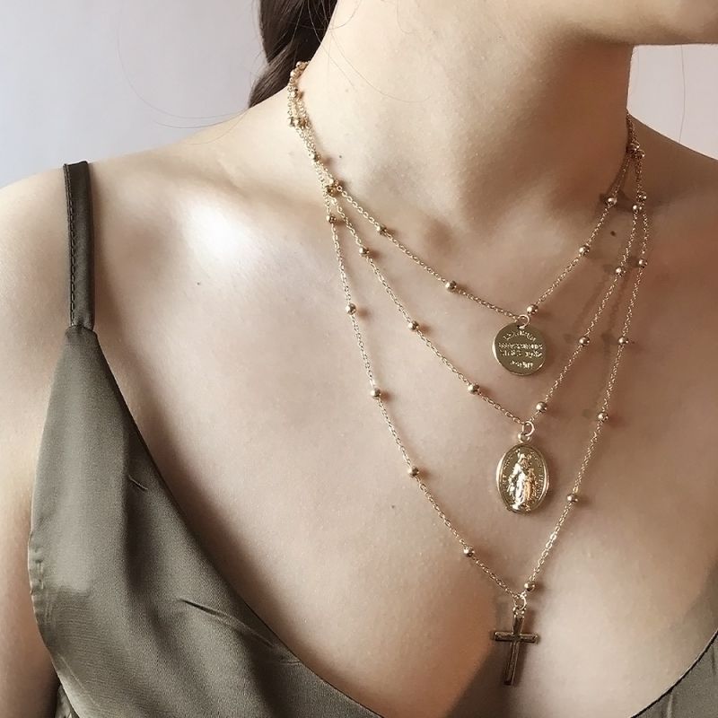 Boho outlet cross necklace