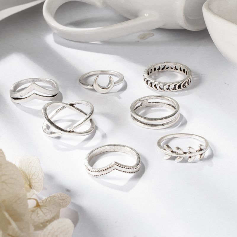 Boho moon hotsell rings