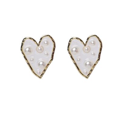 Pearls Star Stud Earrings Big Statement Earrings