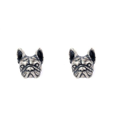 Cute Sterling Silver Dog Ear Stud Animal Earrings