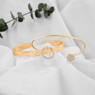 Geometric Moon Bracelet Set Bangle Bracelet Chain Gifts for Birthday