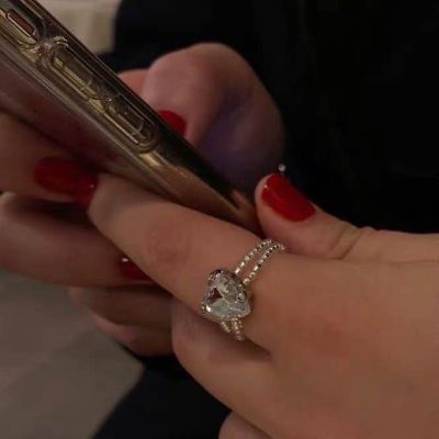 Rhinestone Pearls Stackable Ring Bridal Adjustable Rings