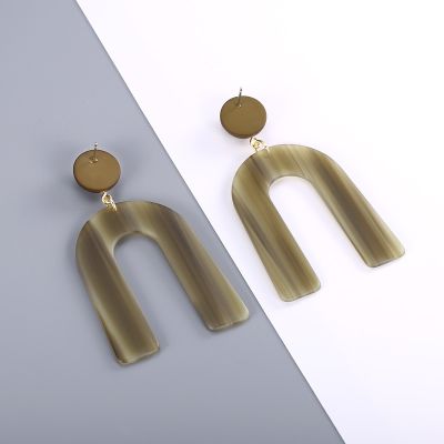 U Shaped Arch Acrylic Dangle Earrings Chic Earring