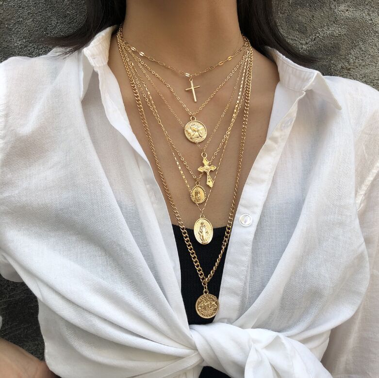 Bracelet Jewelry Women Pearl Pendant Chain Choker Chunky Statement Necklace